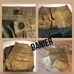 DANIER WASHABLE SUEDE, LINED, 5 POCKET, WIDE LEG, VINTAGE PANT